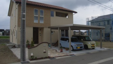新築エクステリア｜住宅に合わせてナチュラルデザイン