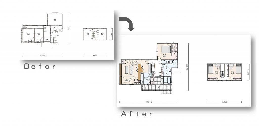 平面図ＢｅｆｏｒＡｆｔｅｒ
